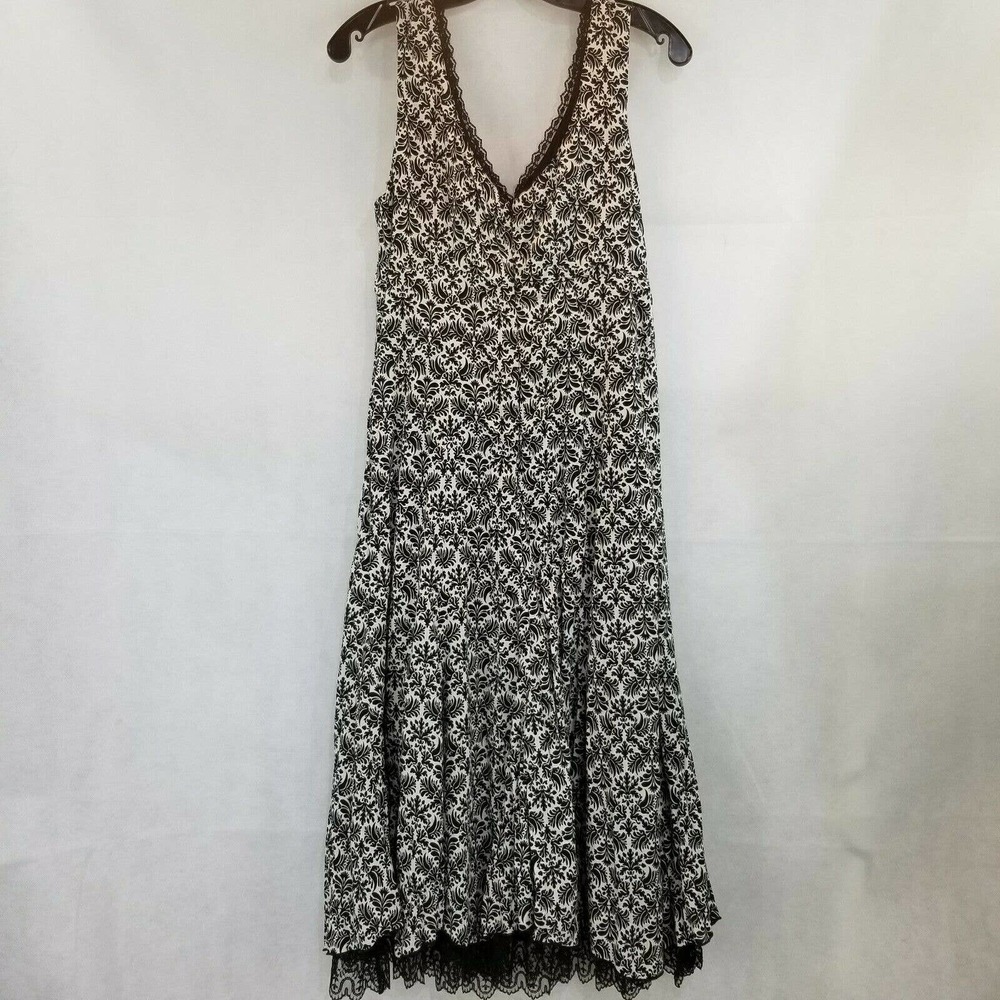 Linea Domani Dress 8 Black White Tank Style Lace - Picture 6 of 12